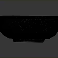 Hand Carved Sculpted Bowl With Rustic Brown Black Gradient Textured Surface 3d model