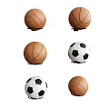 Different Types of Sports Equipment Including Basketballs Footballs and Volleyballs for Games