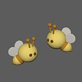 cartoon bee cartoon animal 3d model