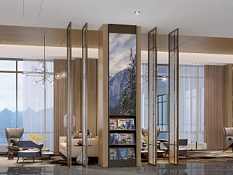 Reception area 3d model