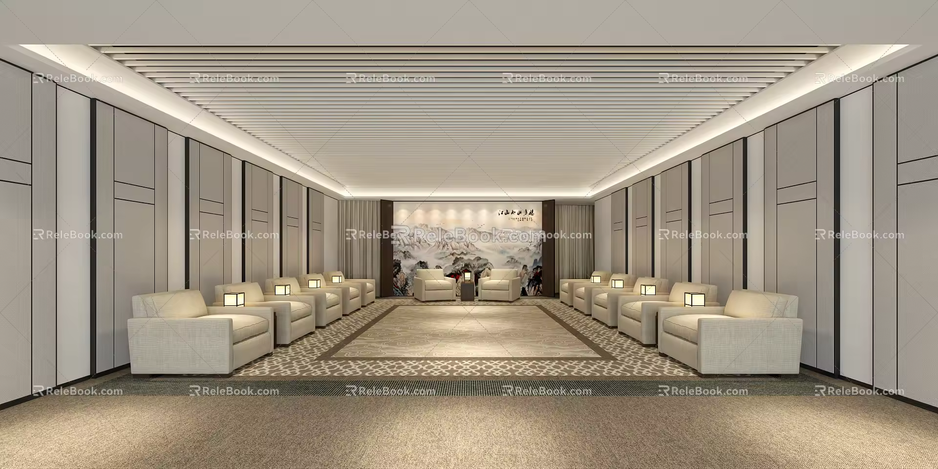 VIP Reception Modern Reception Room 3d model