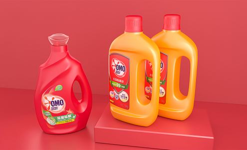 Modern laundry detergent daily necessities laundry detergent bottle packaging 3d model