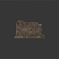 Modern Brick Structure Design With Gray Bricks Solid Construction And Minimalist Style 3d model