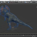 Double Crest Dragon Double Crowned Dragon Dinosaur Reptile Ancient Biology Meat-eating Dinosaur Jurassic Low Face Number Low Model Simple Model Game Movie and TV Level Super Realistic 3d model