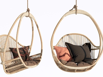 Hanging Chair Glass Hanging Chair Leisure Chair 3d model