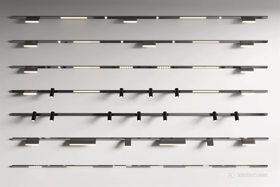 Modern Downlights And Spotlights For Home Interior Lighting With Stylish And Energy Saving Design 3d model 