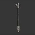 Antique Metal Weapon Design With Long Barrel And Base Structure 3d model