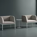 Office Reception Sofa Single Sofa 3d model