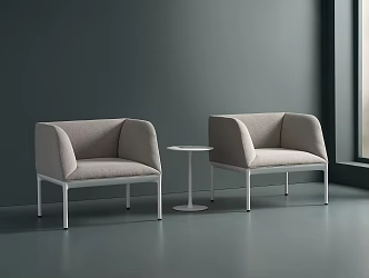 Office Reception Sofa Single Sofa 3d model