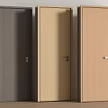 Three Different Colors Modern Wooden Hinged Doors with Natural Grain Texture Design
