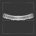 Medieval Shield Weapon With Silver Border Metal Rivets And Brown Stripes