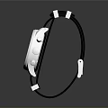 Elegant Luxury Watch With Black Leather Strap And Silver Dial Design