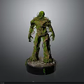 Swamp Thing Character Statue With Green Vines Roots And Plant Like Creature Features