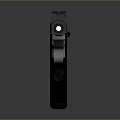 Modern Tactical Pistol With Black Grip And Silver Metal Body Design