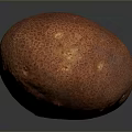 Fresh Orange Kiwano Melon With Honeycomb Textured Skin On Dark Background