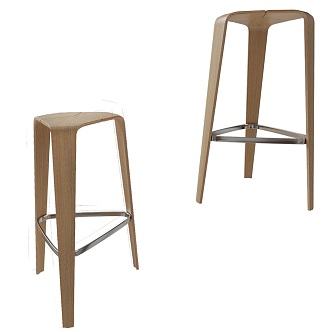 hoc triangle stool 18 3d model