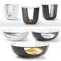 Modern Round Glass Top Coffee Table With Gold And Black Metal Base Design