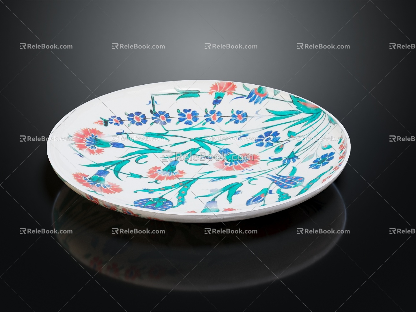 Modern plate color plate cultural relics 3d model