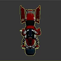 High Speed Red Racing Motorcycle With Rider In Racing Suit And Helmet