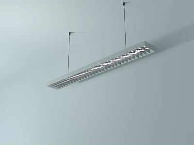 Modern Minimalist Silver Long Linear Chandelier With Multiple Small Lights Hanging From Light Ceiling 3d model