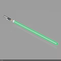 Futuristic Green Glowing Lightsaber Weapon With Metallic Hilt And Bright Blade