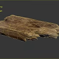 Raw Wooden Plank With Natural Grain Texture And Rough Edges For Decorative Use