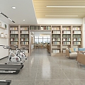 Modern Library Bookstore 3d model