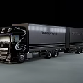 Black Modern Hartmann Logistics Truck With Streamlined Design And Branding
