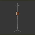 IV Stand With Red IV Bags In Medical Setting Featuring Metal Frame And Hooks