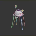 Robot Spider Robot Mecha Spider Science Fiction Spider Mechanical Spider Battery Spider Tower Defense 3d model