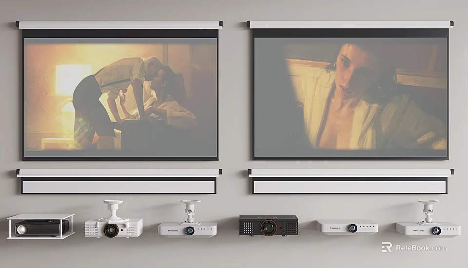 Projector Monitoring With Multiple Projectors And Screens 3d model 
