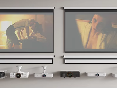 Projector Monitoring With Multiple Projectors And Screens 3d model