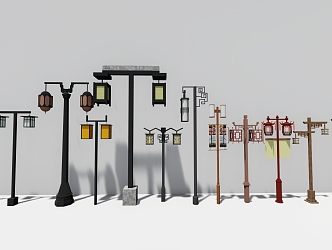 New Chinese Street Lamp 3d model