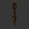 Natural Plant Leaf Decorated Wooden Sculpture With Intricate Carved Patterns