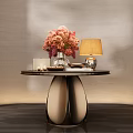 CCD Hotel End View Table Ornaments Floriculture Combination Green Plant Table Lamp Table Screen 3d model