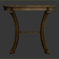 Classic Round Wooden Side Table With Curved Legs And Lower Shelf Design