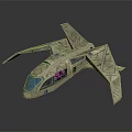 Geometric Pattern Model Aircraft With Extended Wings Blue Cockpit And Detailed Design