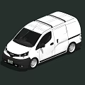 White Cargo Van With Roof Rack Sleek Exterior And Black Bumper Design