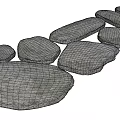 Natural Gray Stone Stepping Stones For Garden Path Walkway Design Ideas