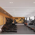 Modern Gym Interior with Treadmills Elliptical Machines and Spacious Layout For Fitness Training