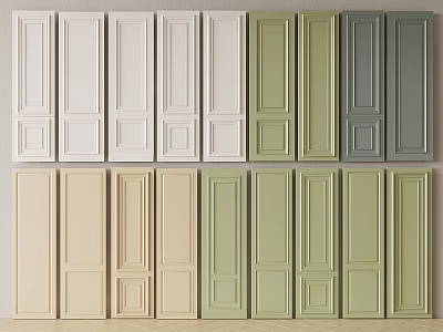 Stylish Wall Panels with Various Colors and Decorative Designs for Interior Decor 3d model