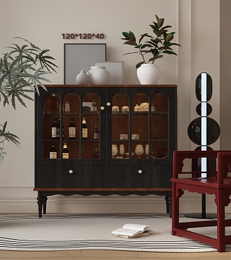 Antique Wine Cabinet 3d model