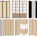 Silent screen partition hollow partition 3d model