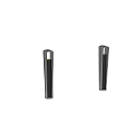 Sleek Black Vertical Cylindrical Fixtures In Modern Minimalist Grey Setup 3d model