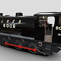 Vintage Black Steam Train With LNER 8009 Marking Red Undercarriage And Black Wheels