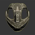 Camouflage Tactical Headgear With Protective Goggle Lens And Top Mounted Device
