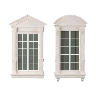 casement window glass window house window balcony window marble window sill 3d model
