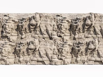 Natural Stone and Wood Textures with Intricate Patterns for Interior Design 3d model