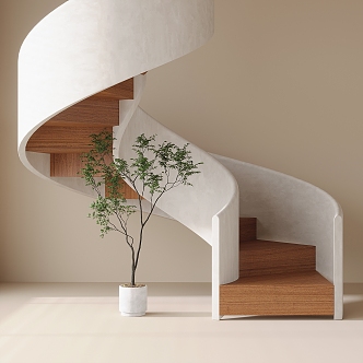 modern revolving staircase 3d model