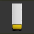PTT Yellow White And Blue Box Cargo Truck On Reflective Surface